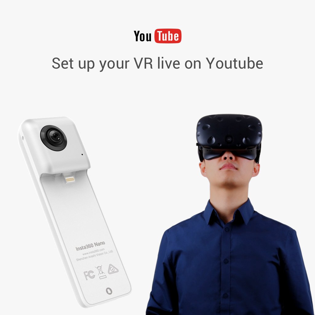 Insta360 Nano 360 Degree Camera VR 3D Panoramic Point and Shoot